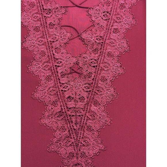 Cami NYC Charley Top Red Medium Lace Up Back Spaghetti Straps Tank Camisole - Picture 8 of 12